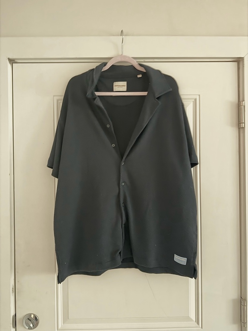 Scotch & Soda Navy Button-Up Short Sleeve Shirt